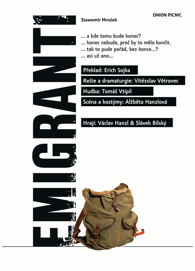 Představení Emigranti - plakát